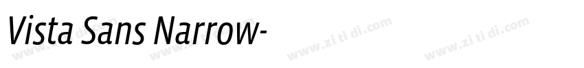 Vista Sans Narrow字体转换